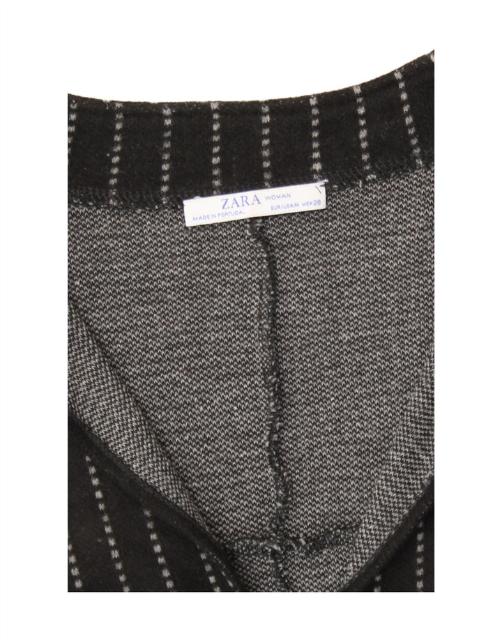 Damska sukienka oversize Zara UK 14, akrylowa, w średnie czarne paski
