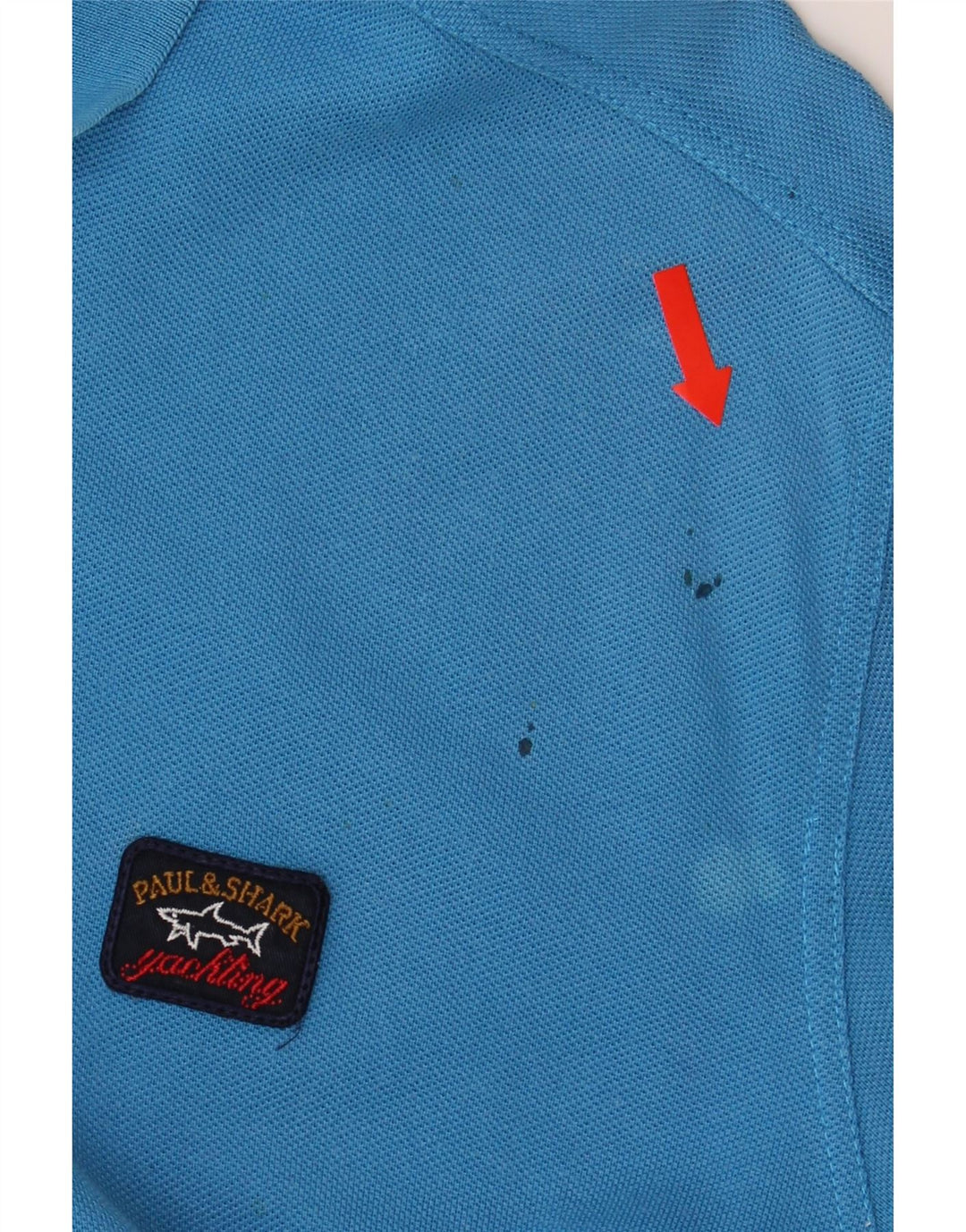 PAUL & SHARK Mens Polo Shirt XL Blue Cotton Vintage Paul & Shark and Second-Hand Paul & Shark from Messina Hembry 