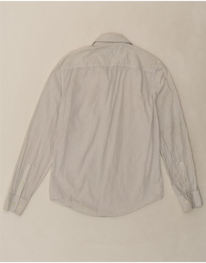 PENGUIN Mens Heritage Slim Fit Shirt Small White Spotted Cotton Vintage Penguin and Second-Hand Penguin from Messina Hembry 