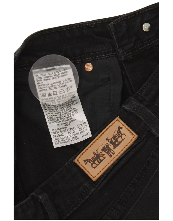 Damskie dżinsy Levi's 627 Straight W29 L30 Czarna bawełna
