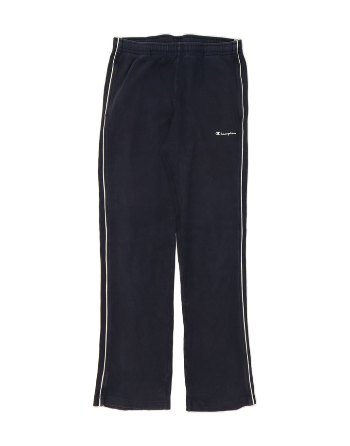 CHAMPION Mens Tracksuit Trousers Medium Navy Blue Colourblock Cotton Vintage Champion and Second-Hand Champion from Messina Hembry 