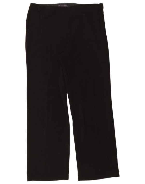 Marks & Spencer Damskie spodnie codzienne z szerokimi nogawkami UK 14 Large W32 L30 Czarne