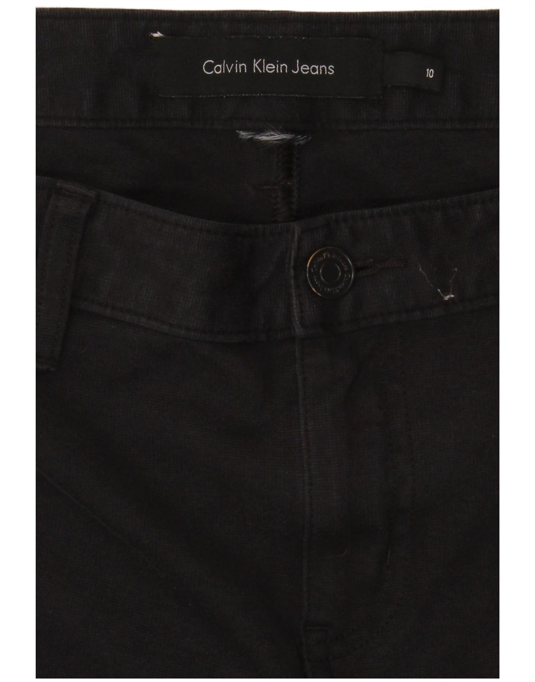 Damskie proste spodnie CALVIN KLEIN US 10 Medium W30 L28 Czarne