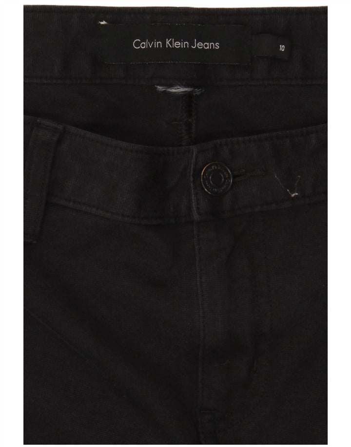 Damskie proste spodnie CALVIN KLEIN US 10 Medium W30 L28 Czarne