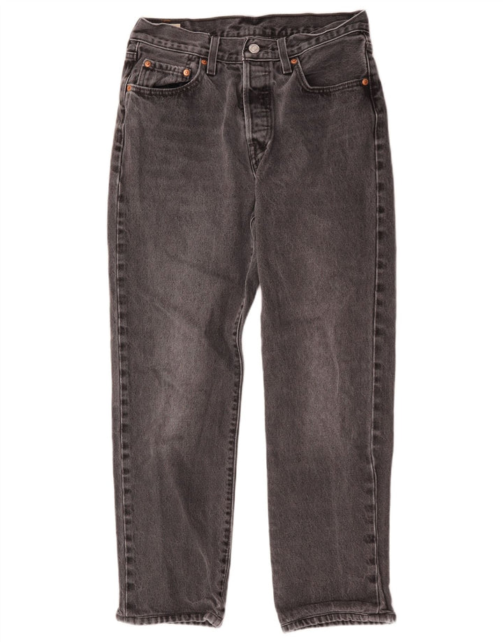Damskie dżinsy Levi's 501 Straight W28 L26 Szara bawełna