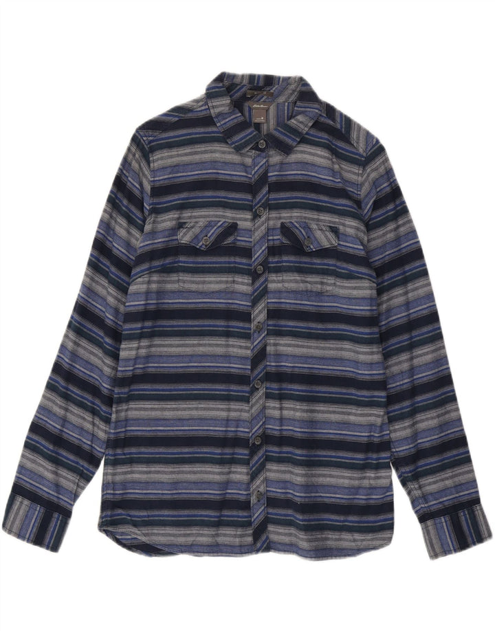EDDIE BAUER Damska koszula flanelowa UK 14 w średnie granatowe paski