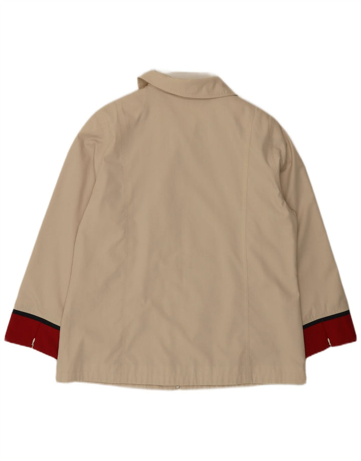 Kurtka damska vintage UK 18 XL Beżowy poliester z blokami kolorów