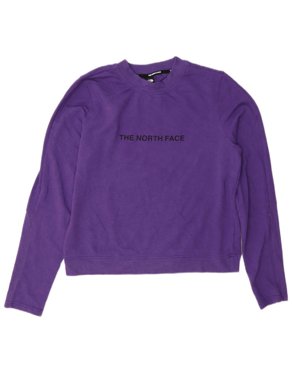 Damska bluza z grafiką The North Face, UK 14, średnia fioletowa bawełna