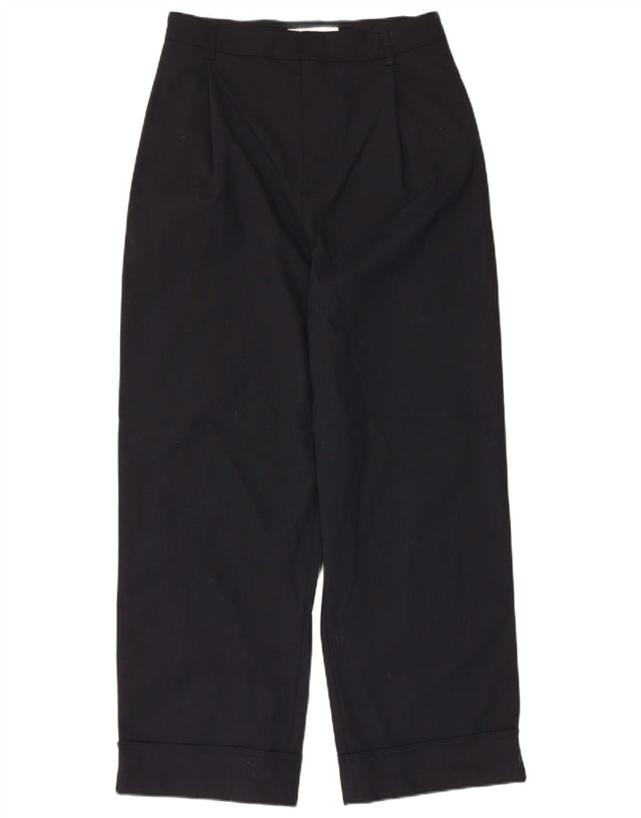 Damskie spodnie chino z wysokim stanem ZARA, małe W26 L27 granatowe