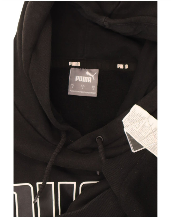 Męski sweter z kapturem Puma z grafiką, mały, czarny, bawełniany