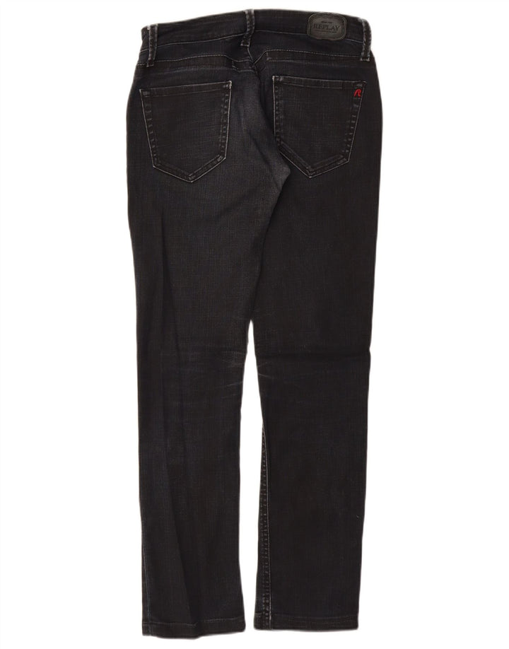 Damskie jeansy Skinny Replay W27 L29 granatowe