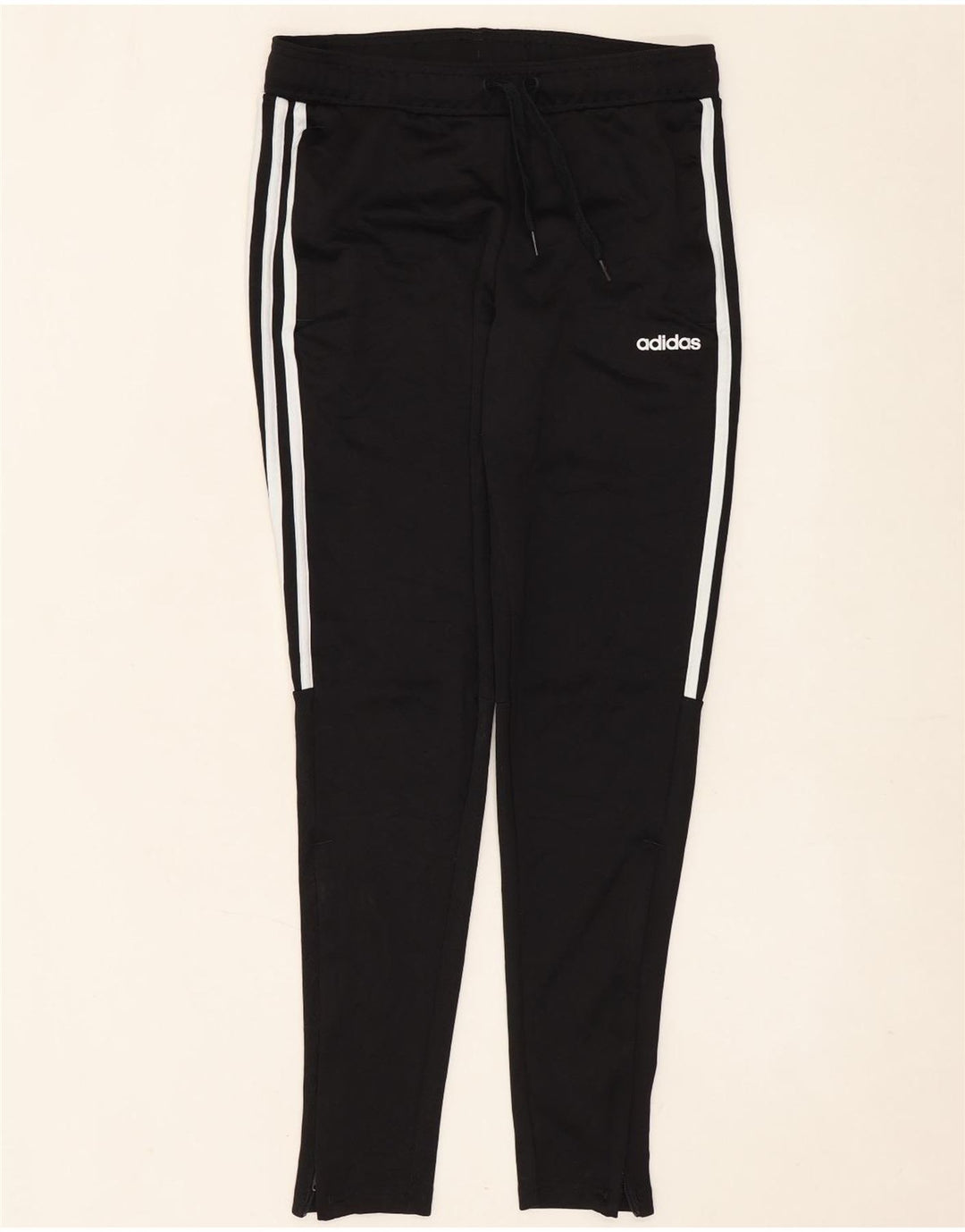 Damskie spodnie dresowe Adidas UK 8/10, małe, czarne, poliestrowe