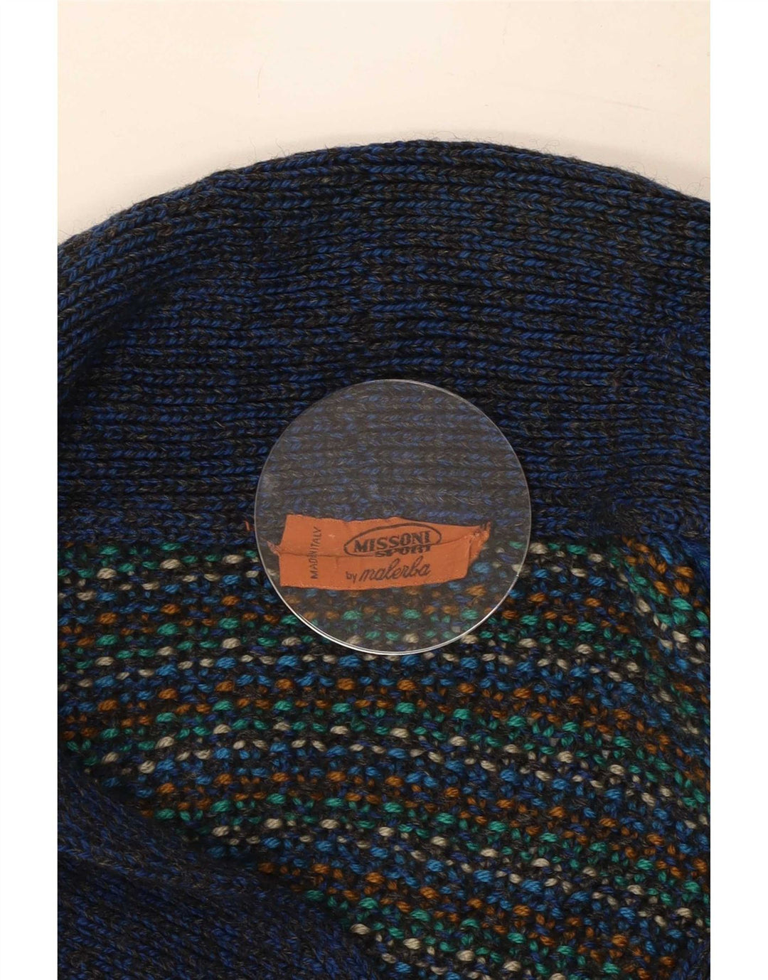 Męski sweter rozpinany Missoni Średni wielobarwny wełniany pasek