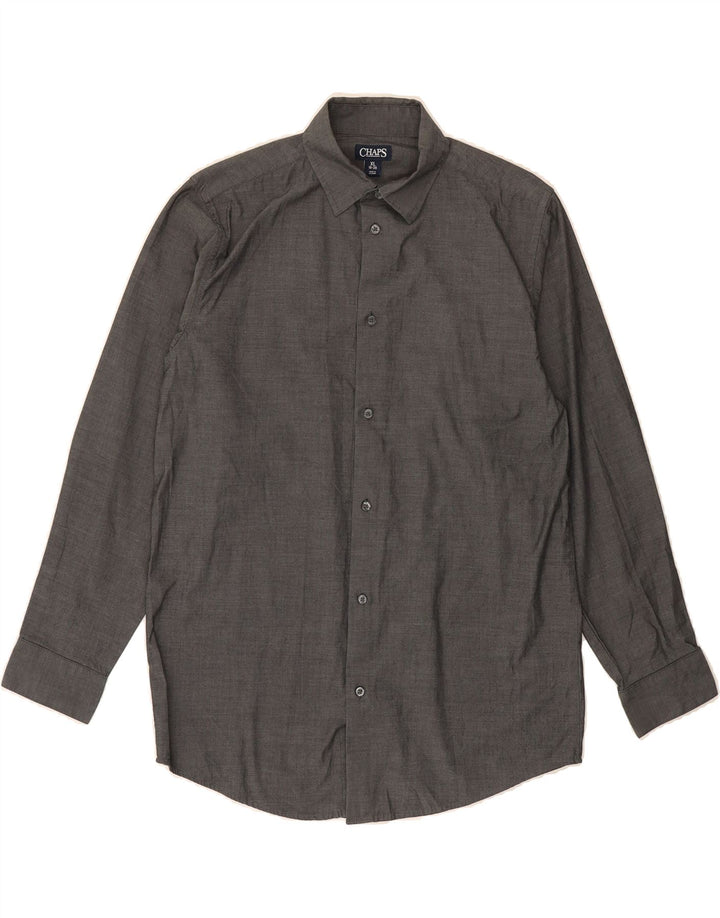 CHAPS Boys Shirt 15-16 Years XL Grey Cotton Vintage Chaps and Second-Hand Chaps from Messina Hembry 