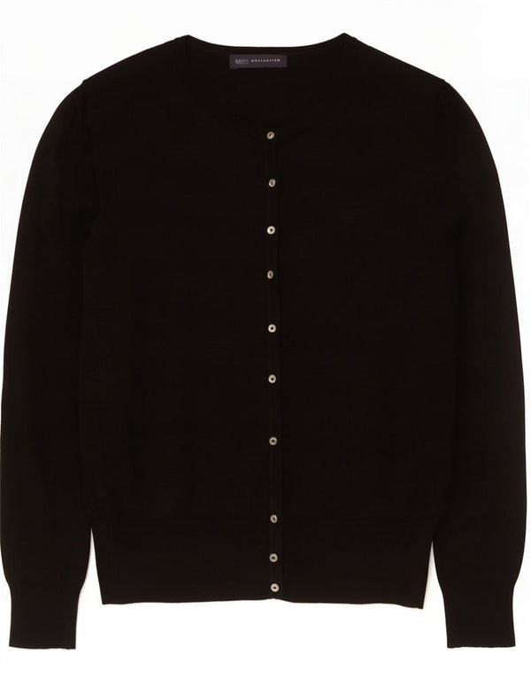 Marks & Spencer Damski sweter kardigan UK 10 Small, czarna wiskoza