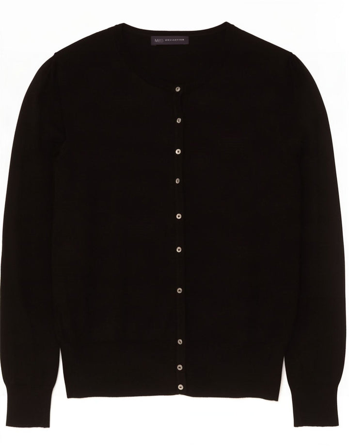 Marks & Spencer Damski sweter kardigan UK 10 Small, czarna wiskoza