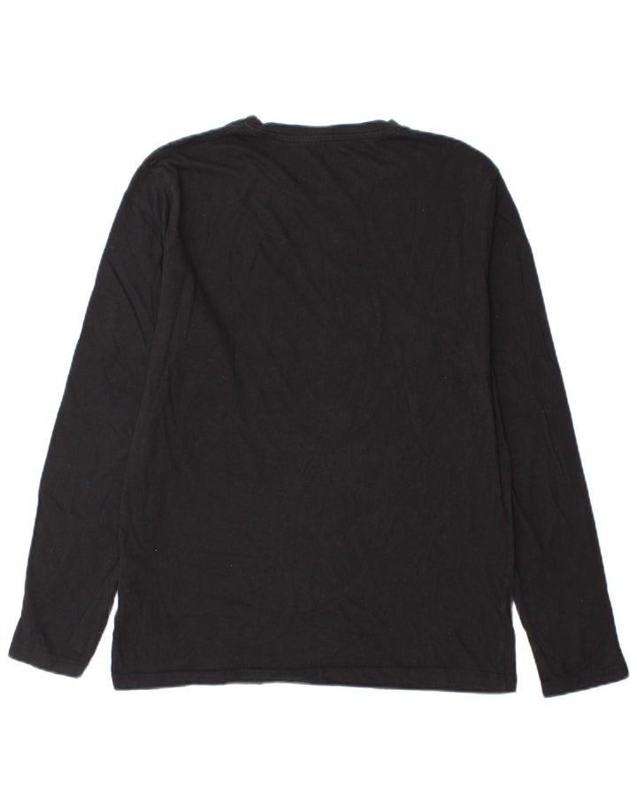 Męski graficzny top Jack & Jones z długim rękawem, średnio czarny, bawełniany