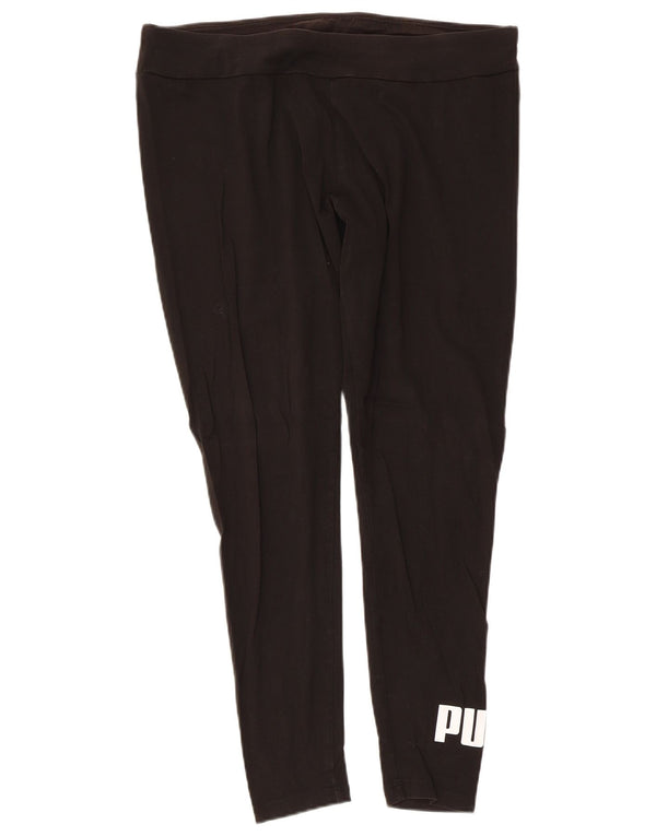 Damskie legginsy Puma Graphic UK 18 XL, czarne, bawełniane