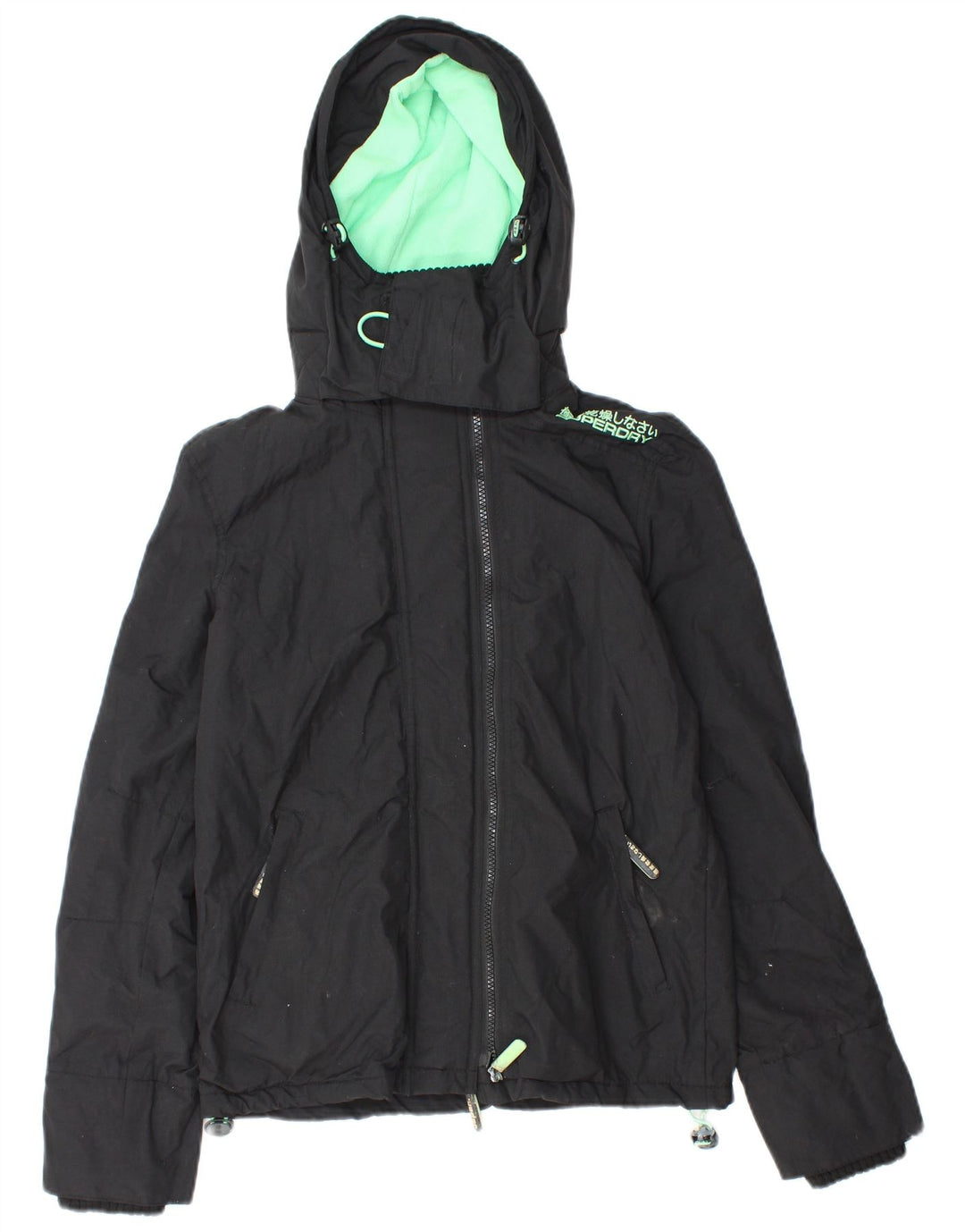 Damska kurtka wiatrówka Superdry Graphic UK 10, mała czarna