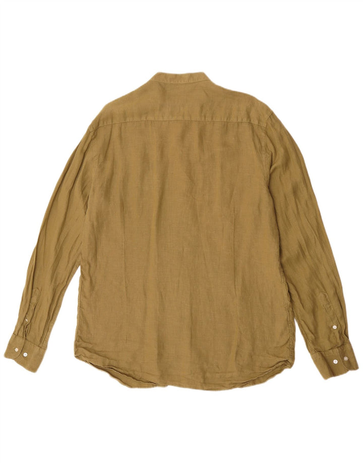 Koszula męska Massimo Dutti XL, lniana w kolorze khaki