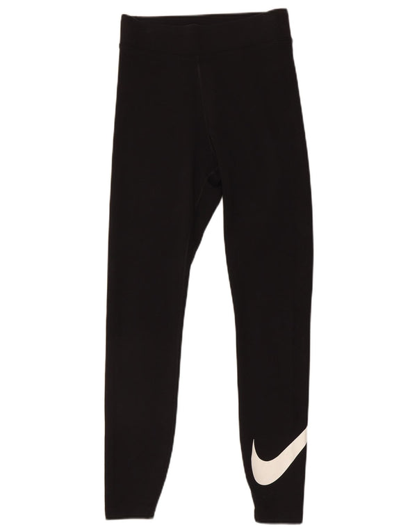 Damskie legginsy Nike Graphic UK 8, małe, czarne, bawełniane