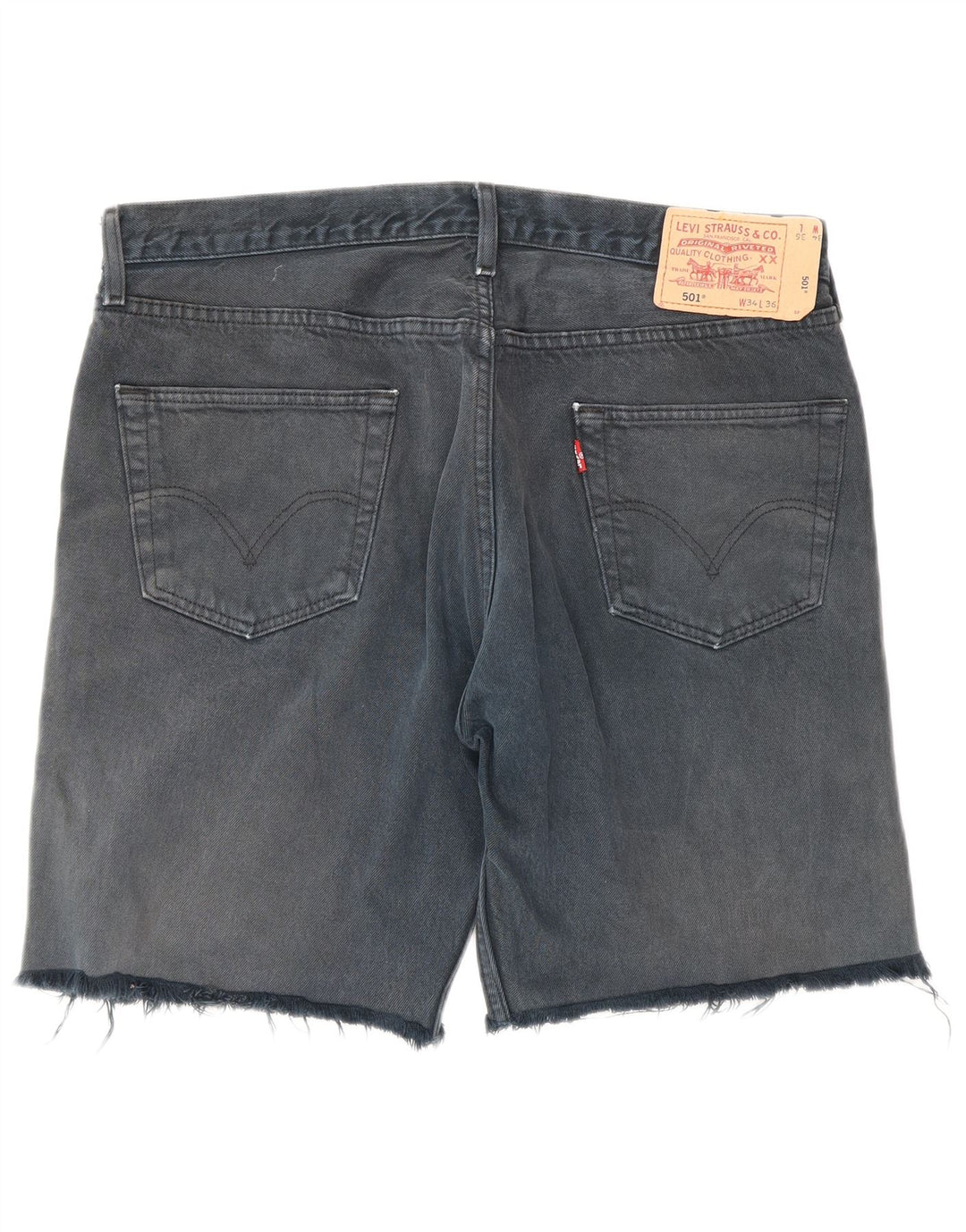 Męskie spodenki jeansowe LEVI'S 501 W34, duże, granatowe, bawełniane