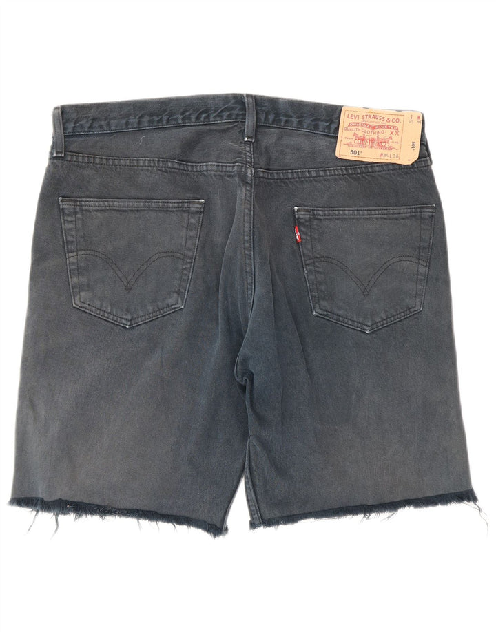 Męskie spodenki jeansowe LEVI'S 501 W34, duże, granatowe, bawełniane