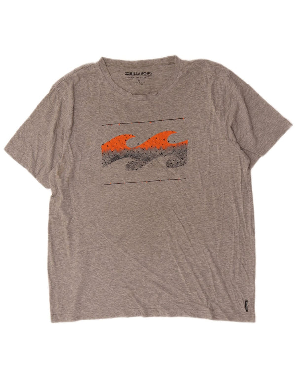 Męska koszulka Billabong Core Fit z grafiką, góra XL, szara bawełna