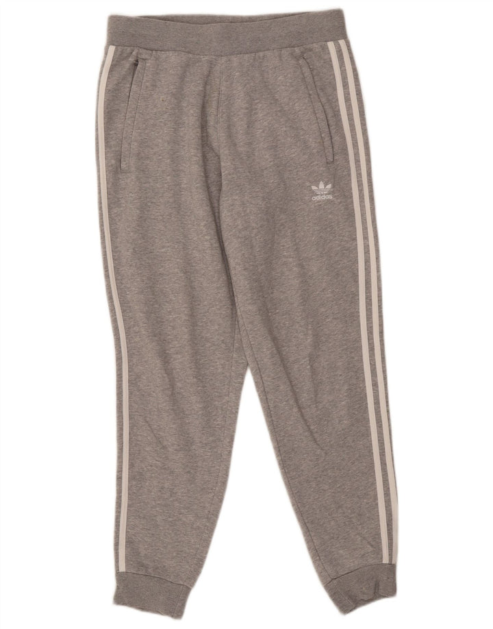 Męskie spodnie dresowe Adidas, średnioszare, bawełniane