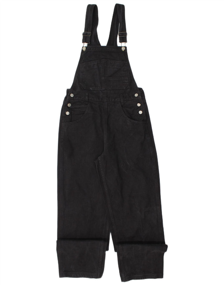 J.Galt Damskie ogrodniczki proste dżinsy małe W30 L31 czarna bawełna