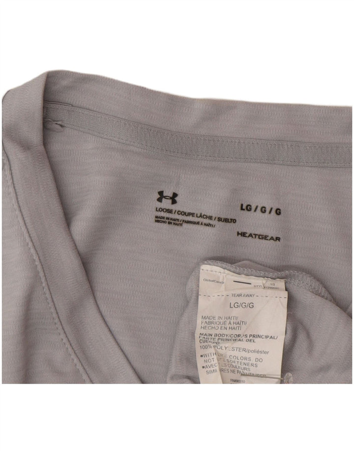 Męski t-shirt Under Armour Heat Gear, duży, szary, poliestrowy