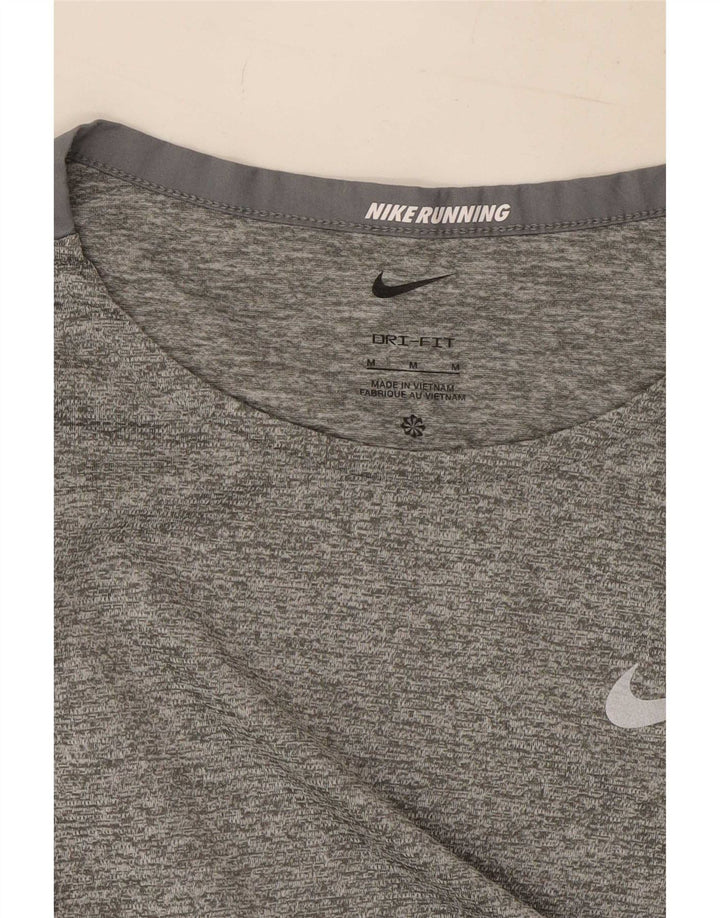 T-shirt męski Nike Dri Fit, średni szary, nakrapiany