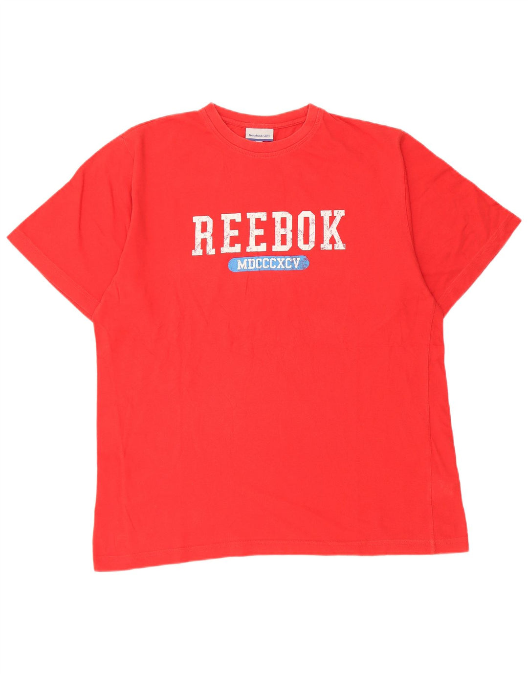 Męski T-shirt Reebok z grafiką, duży, czerwony, bawełniany
