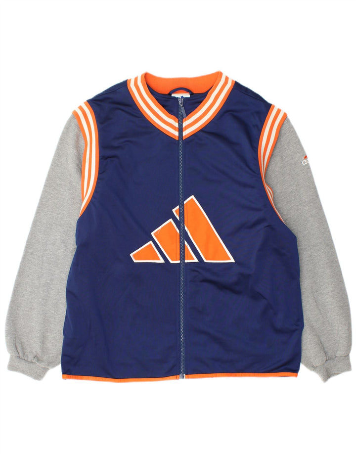 Adidas Męska bluza dresowa Top Jacket UK 40/42 Średni granatowy kolor blokowy