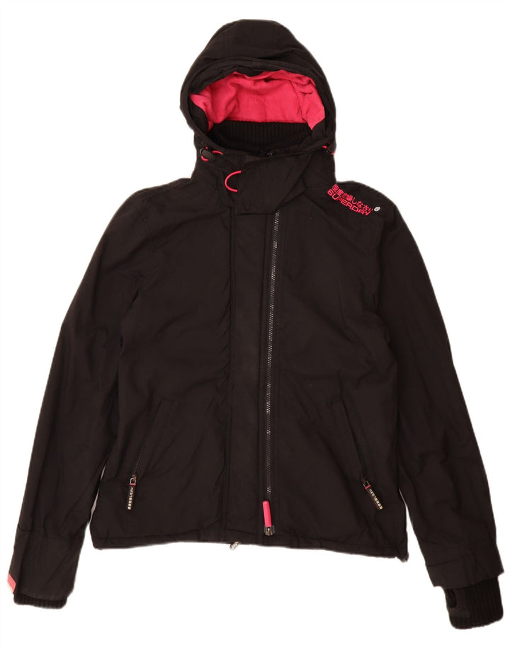 Damska wiatrówka Superdry Windcheater UK 14, średni czarny nylon