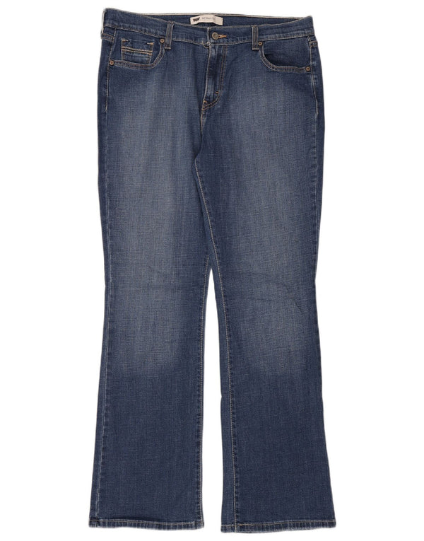 Damskie dżinsy Levi's 515 z wysokim stanem, US 14 XL W34 L32, niebieska bawełna