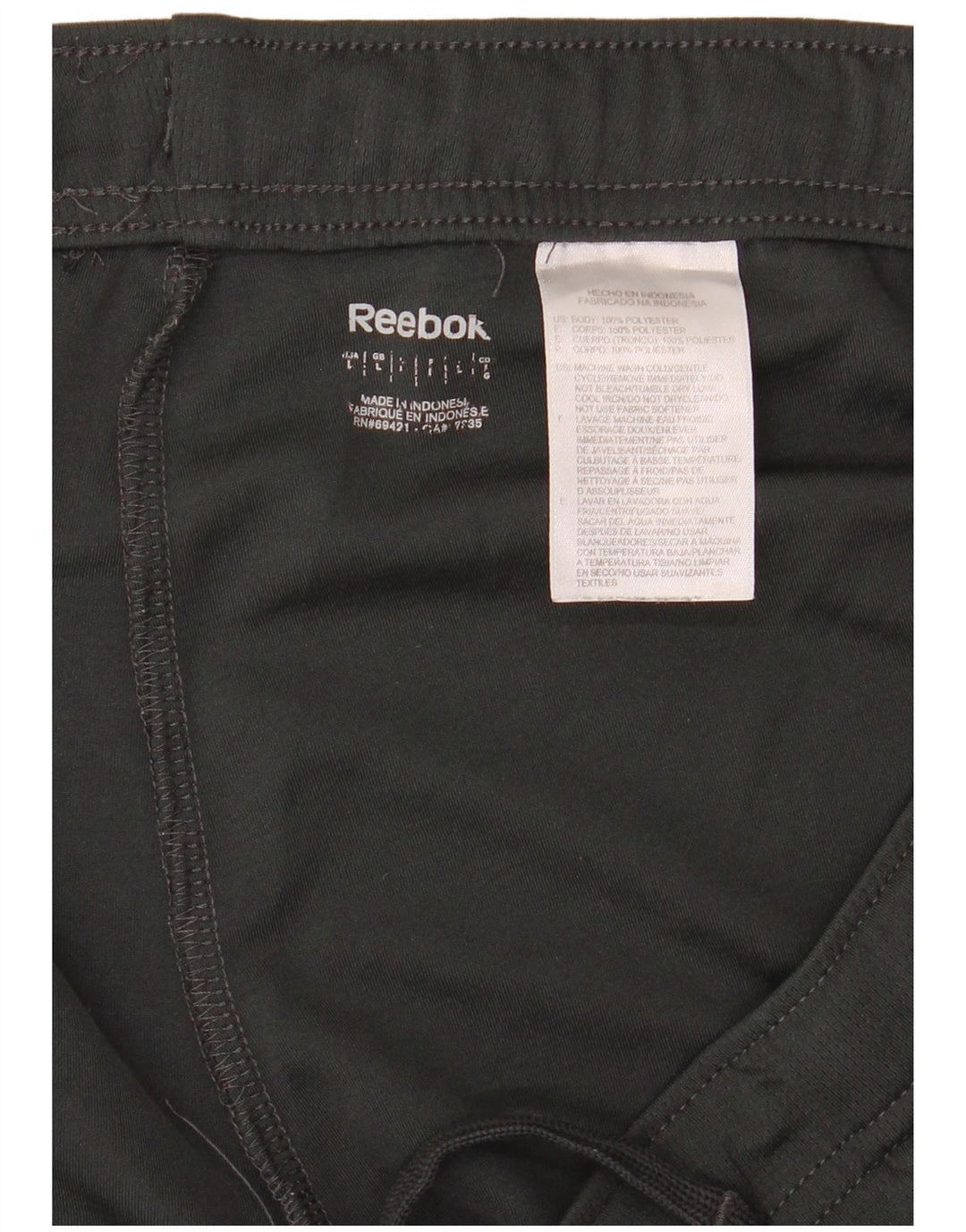 Męskie spodenki sportowe REEBOK, duże, czarne, z poliestru
