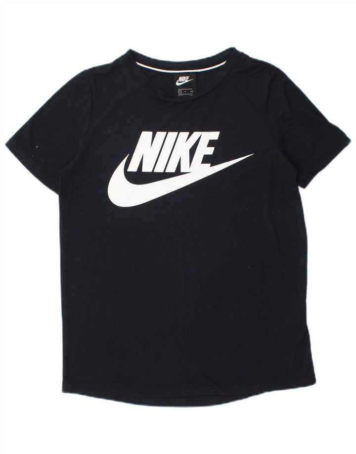 Męski T-shirt z grafiką Nike, mały, czarny poliester