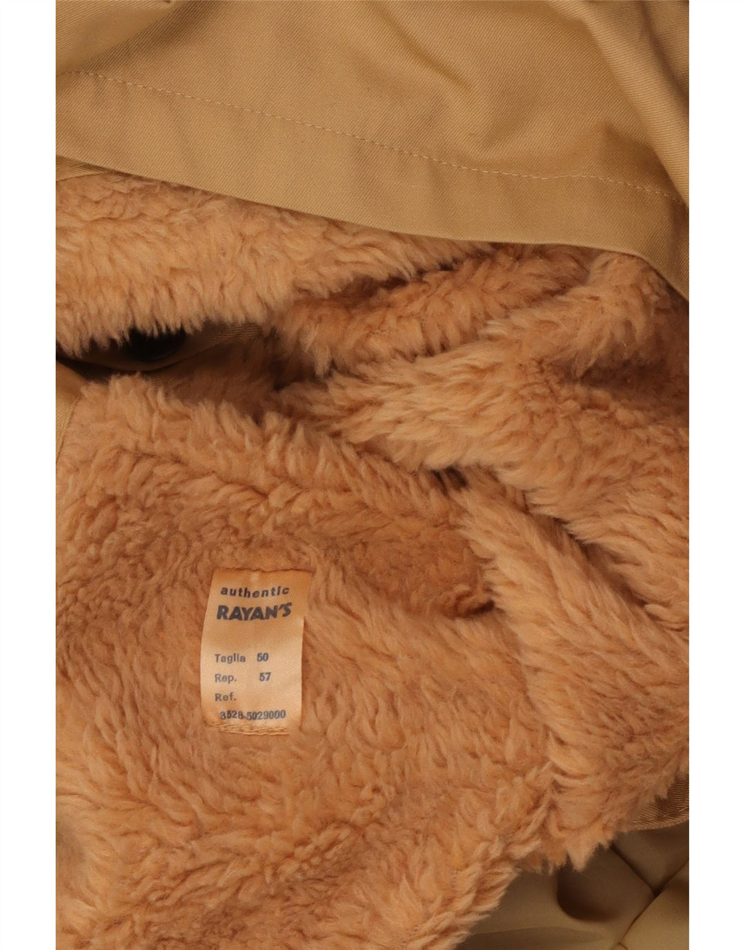 Męska kurtka parka z kapturem VINTAGE IT 50, duża, beżowa