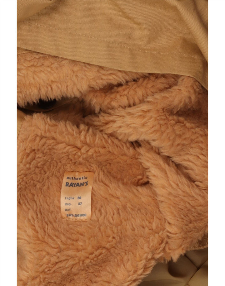 Męska kurtka parka z kapturem VINTAGE IT 50, duża, beżowa