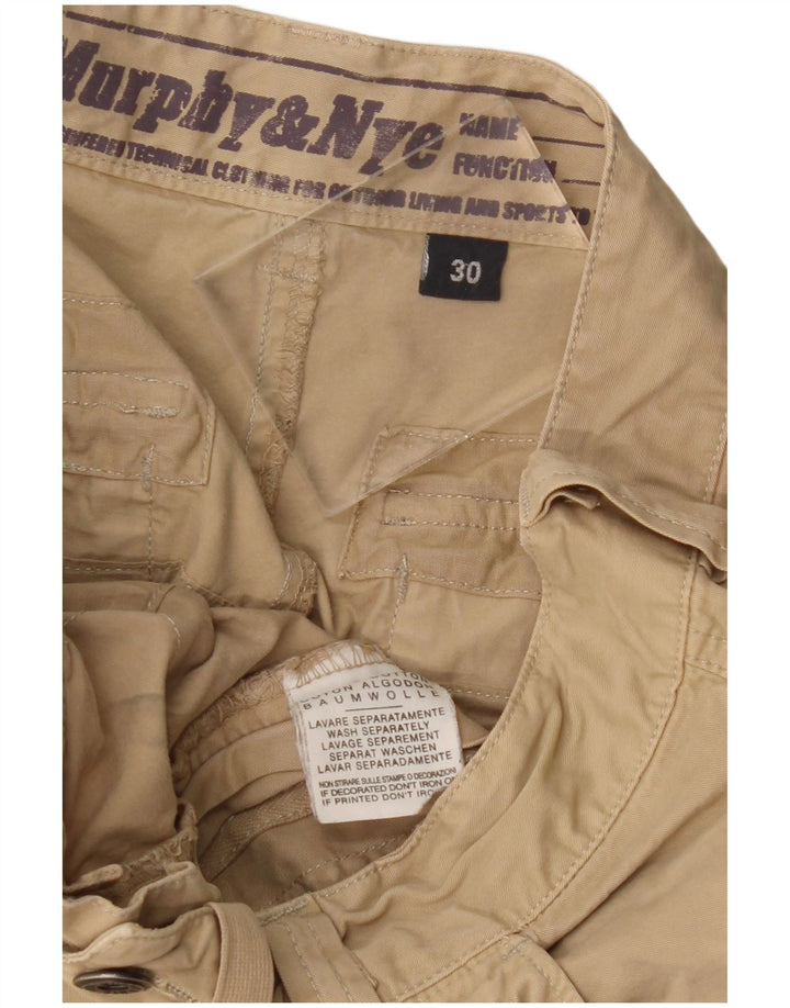 Damskie spodnie cargo Murphy & Nye W30 L30 Beżowa bawełna
