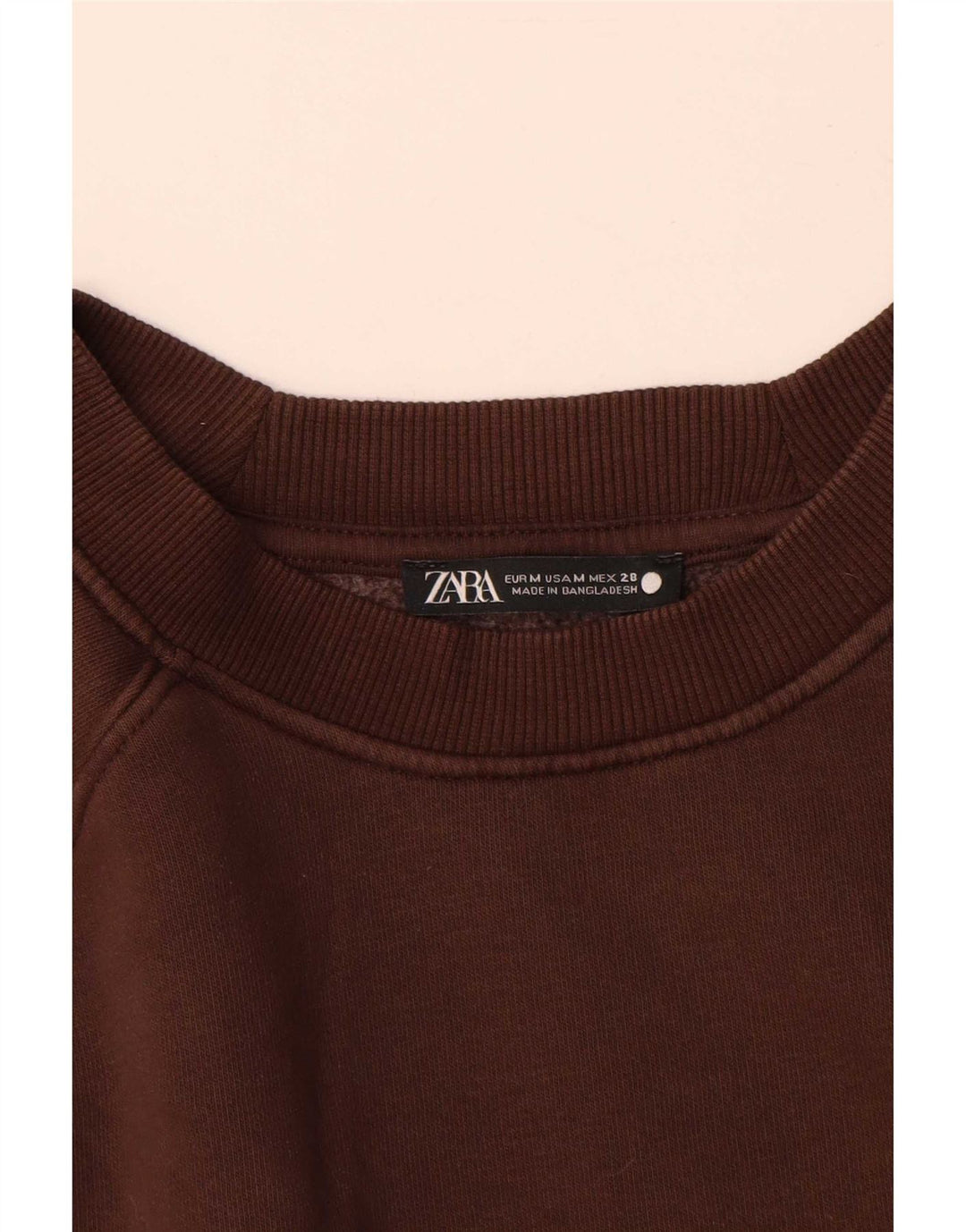 Damski sweter Zara UK 14 Średni brązowy bawełniany