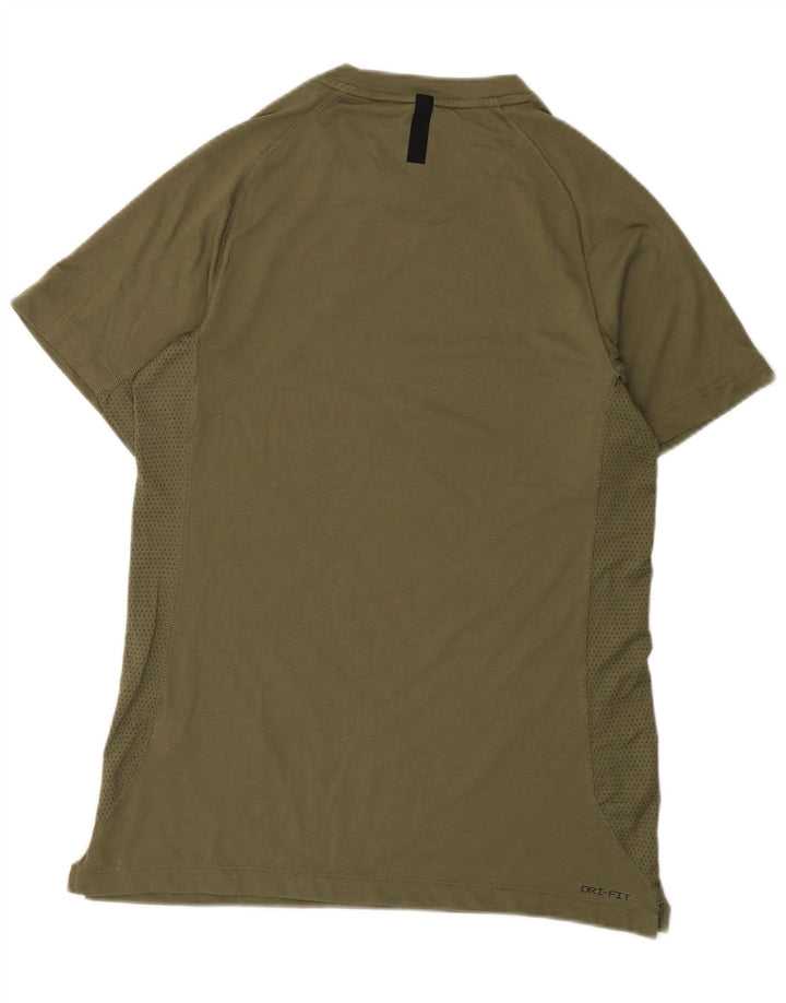 Męski T-shirt Nike Dri Fit, średni, khaki, poliester