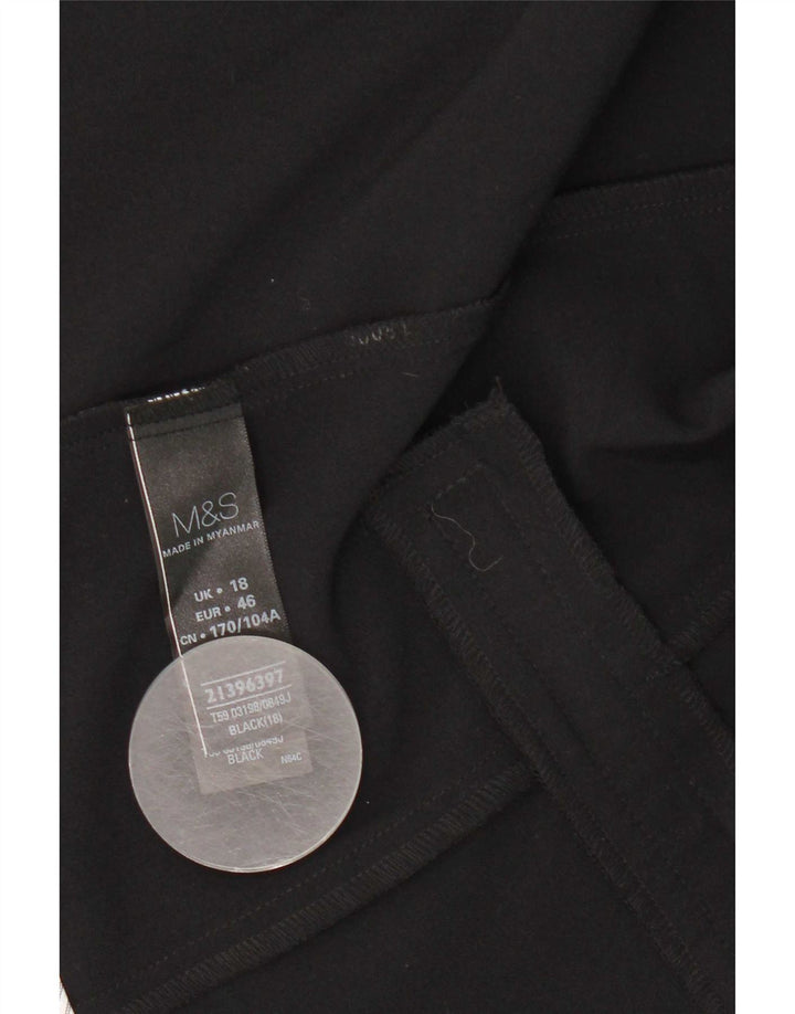 Marks & Spencer Damska otwarta marynarka UK 18 XL, czarna, poliester
