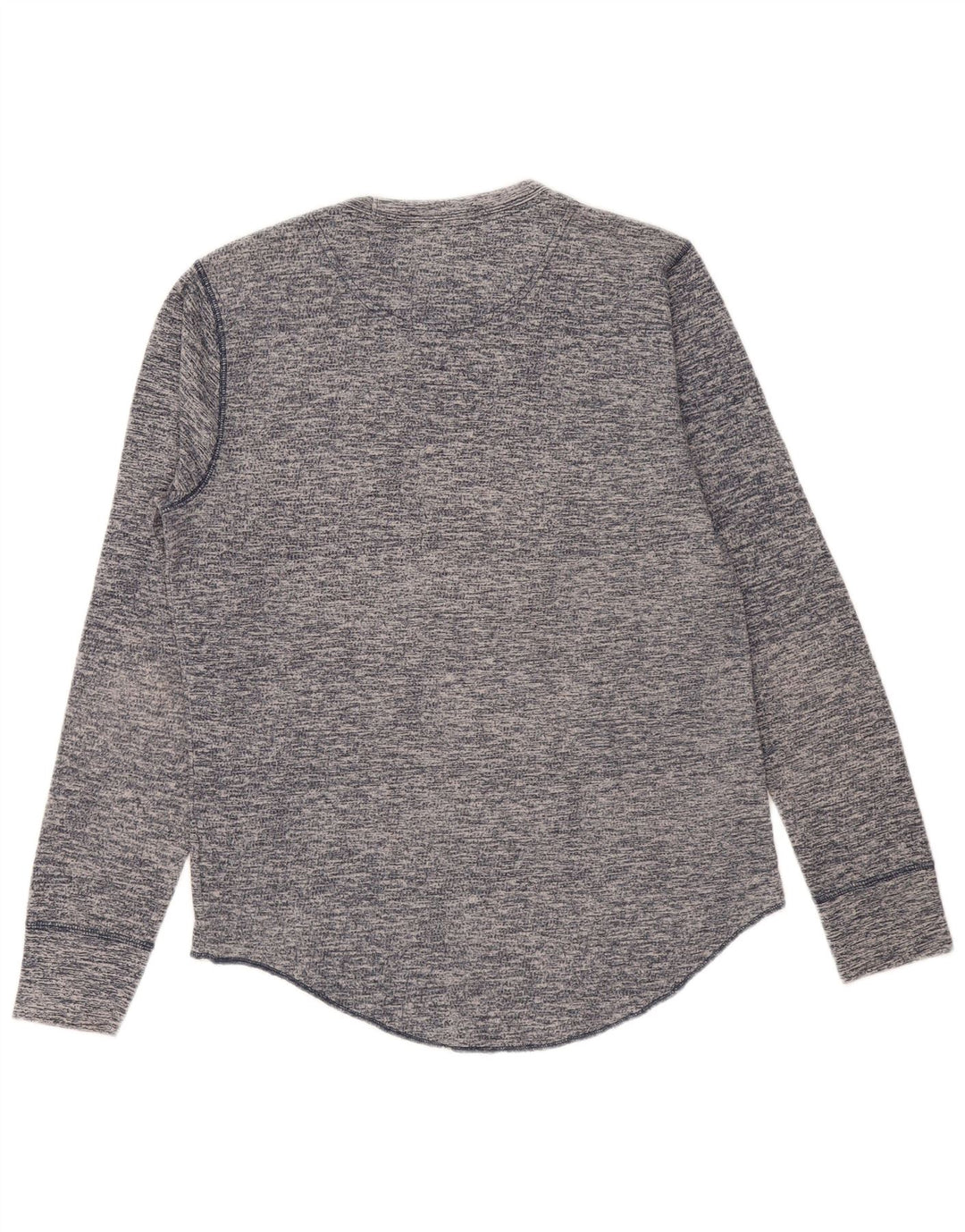 HOLLISTER Męski top z długim rękawem, średni, granatowy, bawełniany w cętki