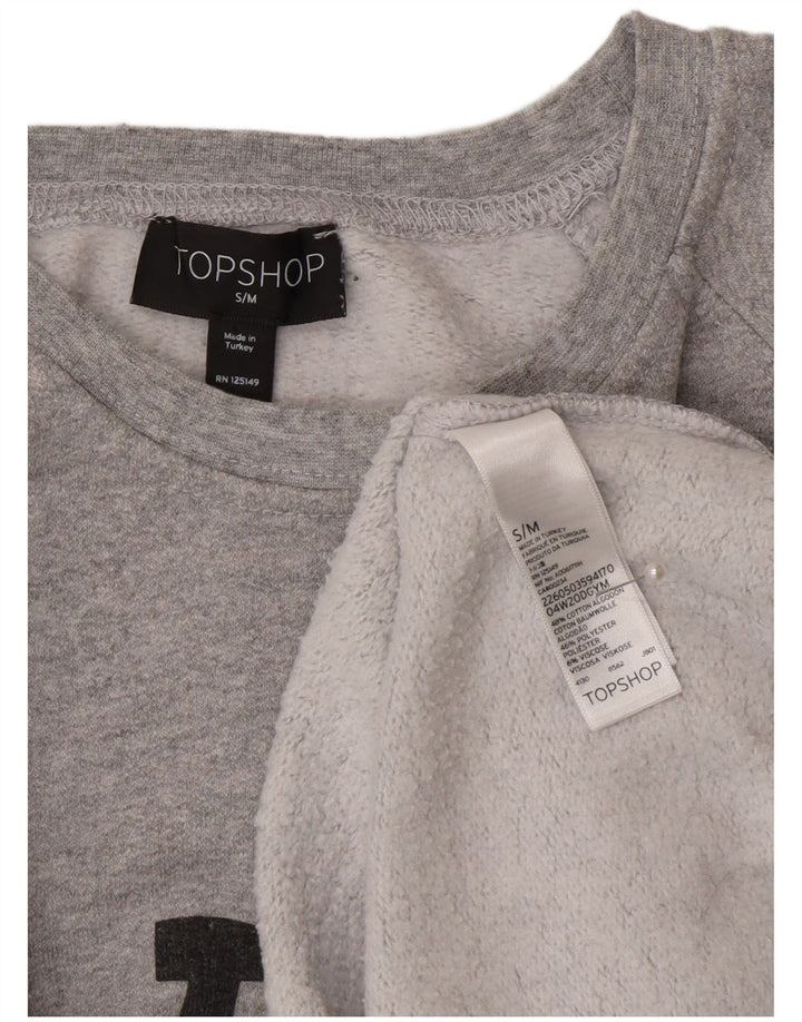 Męska bluza z grafiką Topshop, mała, szara, bawełniana