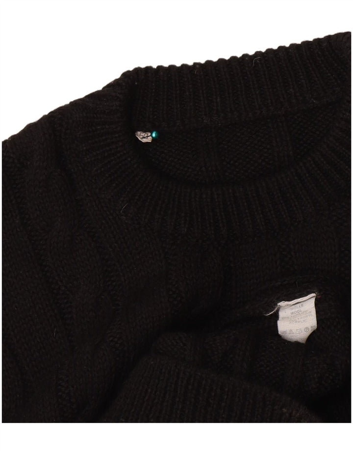 Sukienka damska w stylu vintage IT 50 XL, czarna wełna