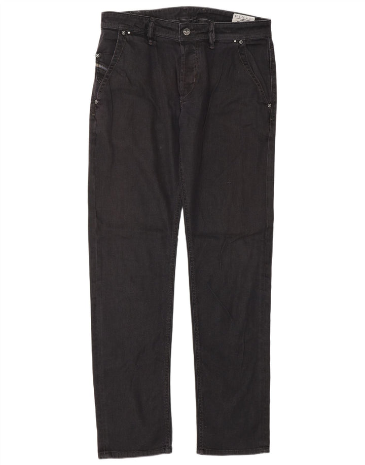 Diesel Męskie Bhetto Stretch Straight Jeans W33 L34 Czarna bawełna