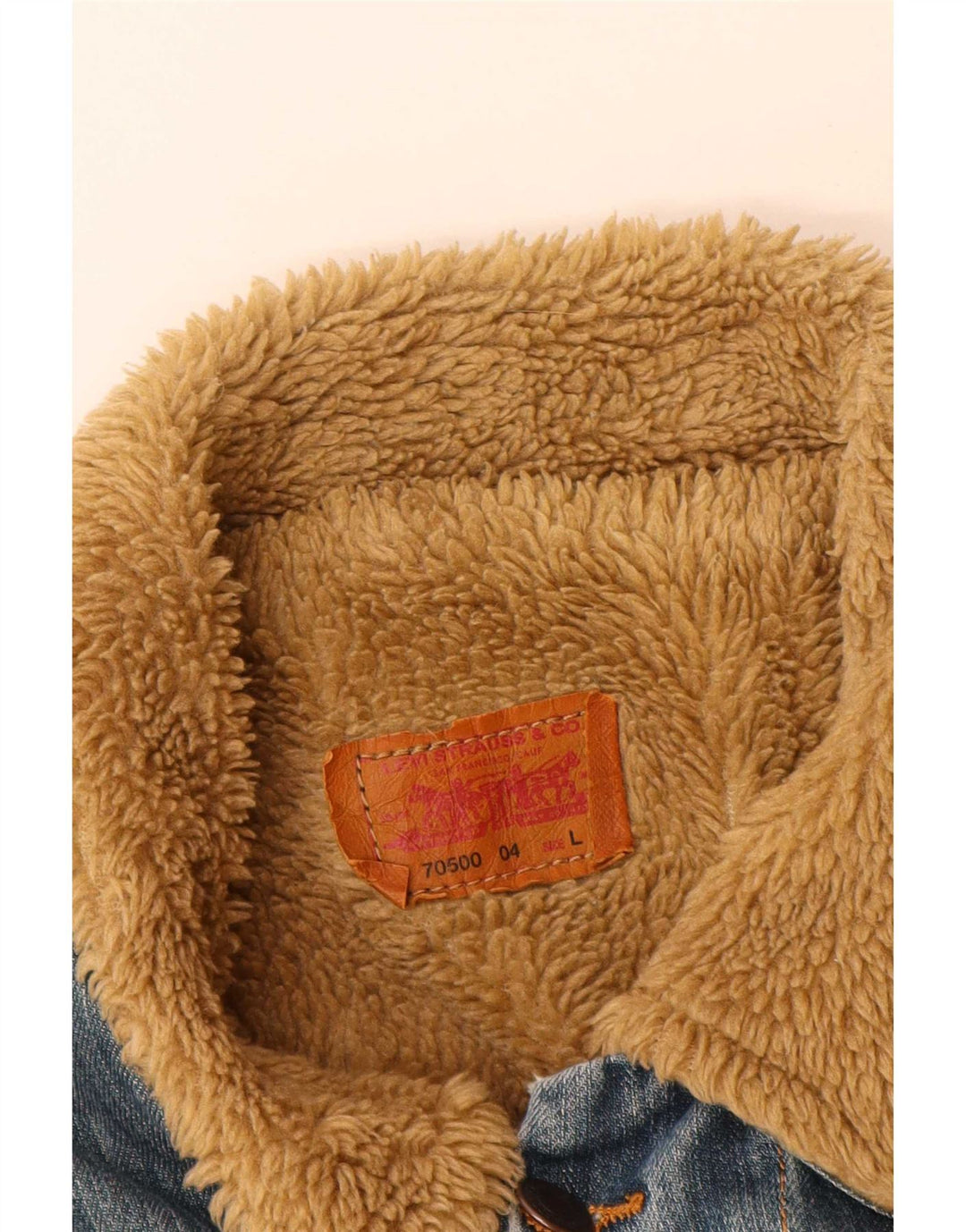 Męska kurtka dżinsowa Levi's 70500 Sherpa UK 40, duża niebieska