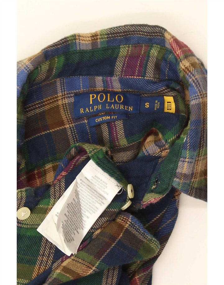 Męska koszula flanelowa Polo Ralph Lauren o dopasowanym kroju, w małą wielobarwną kratkę